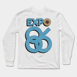 Retro Defunct Expo 86 World's Fair Vancouver Canada Long Sleeve T-Shirt